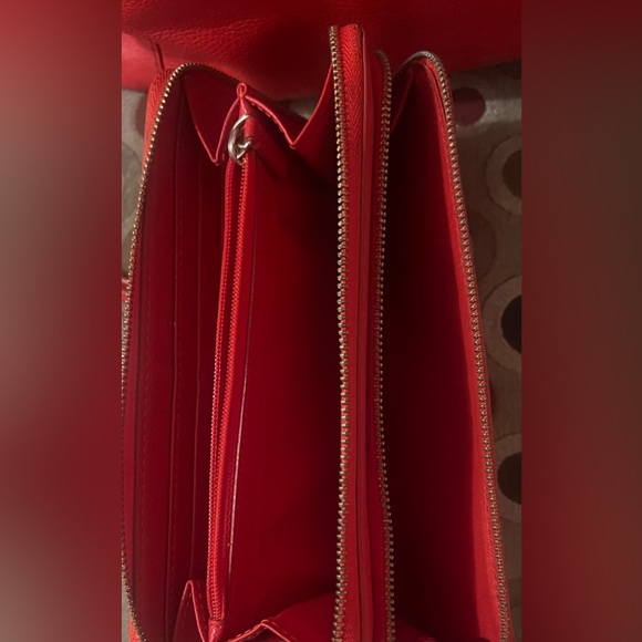 COACH Orange F34039 MICKIE Satchel/Tote W/ Matching Large Zip Around Wallet - Picture 8 of 15